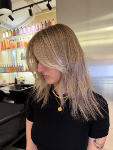 balayage contouring blond